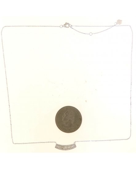 CURVED STYLE BAGUETTE DIAMOND NECKLACE (TN776)