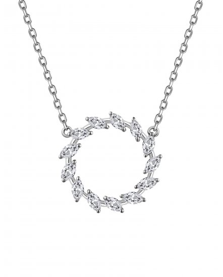 ROUND SHAPE MARQUISE DIAMOND NECKLACE (TN782)
