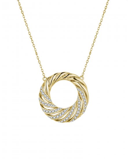TWISTED ROUND DIAMOND NECKLACE (TN784)