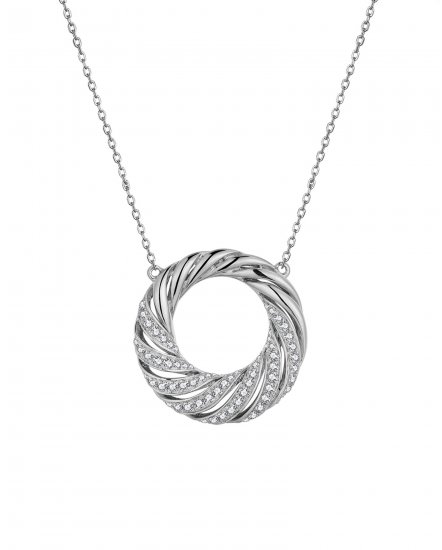 TWISTED ROUND DIAMOND NECKLACE (TN784)