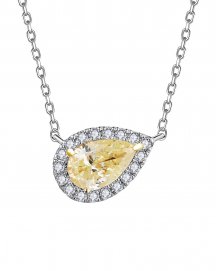MULTI TONE PEAR DIAMOND NECKLACE (TN794)
