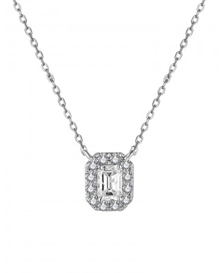 EMERALD CUT DIAMOND NECKLACE (TN795)