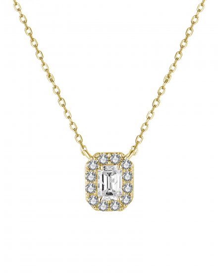 EMERALD CUT DIAMOND NECKLACE (TN795)