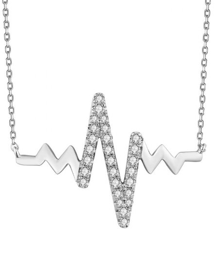 HEARTBEAT STYLE DIAMOND NECKLACE (TN803)