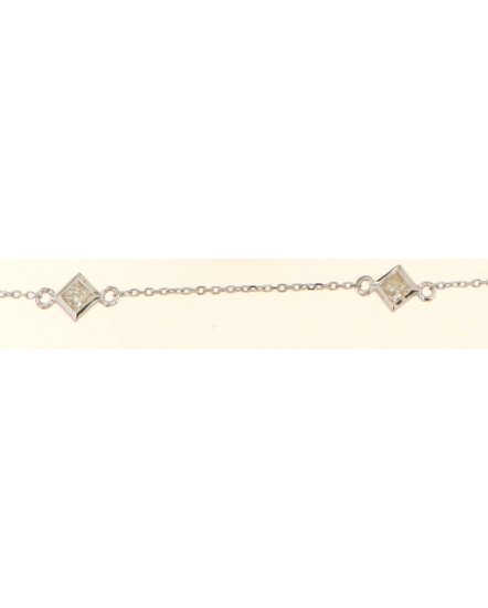 PRINCESS CUT DIAMOND BY THE YARD NECKLACE (TN806)