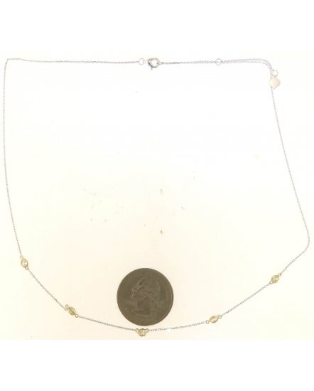 PEAR MARQUISE DIAMOND BY THE YARD NECKLACE (TN809)