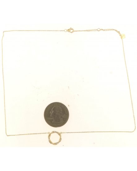 CRISS CROSS STYLE ROUND DIAMOND NECKLACE (TN810)