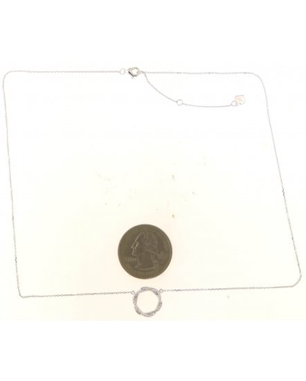 CRISS CROSS STYLE ROUND DIAMOND NECKLACE (TN810)