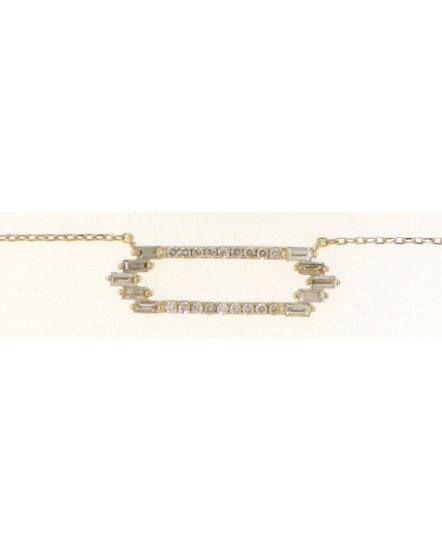 HEXAGON STYLE DIAMOND NECKLACE (TN821)