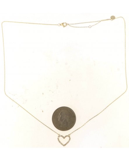 HEART SHAPE BAGUETTE DIAMOND NECKLACE (TN824)