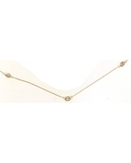 PEAR MARQUISE DIAMOND BY THE YARD NECKLACE (TN825)