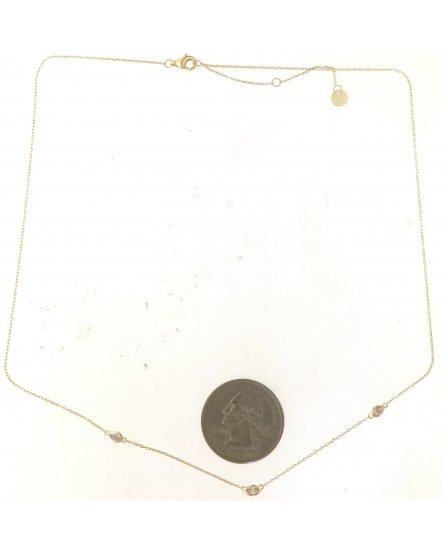 PEAR MARQUISE DIAMOND BY THE YARD NECKLACE (TN825)