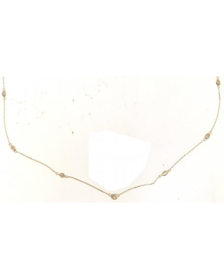 PEAR MARQUISE DIAMOND BY THE YARD NECKLACE (TN826)