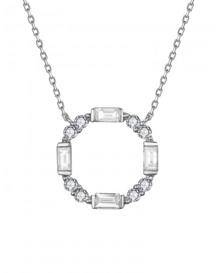 OCTAGON STYLE BAGUETTE DIAMOND NECKLACE (TN827)