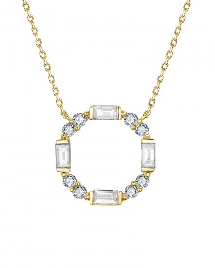 OCTAGON STYLE BAGUETTE DIAMOND NECKLACE (TN827)