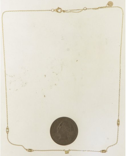 BAGUETTE DIAMOND BY THE YARD NECKLACE (TN829)