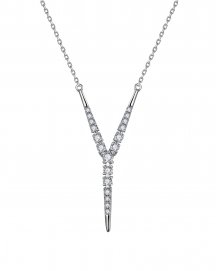 V SHAPE DIAMOND NECKLACE (TN835)