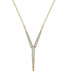 V SHAPE DIAMOND NECKLACE (TN835)