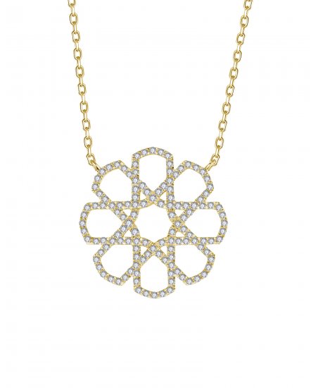 INTER LINKED STYLE DIAMOND NECKLACE (TN856)