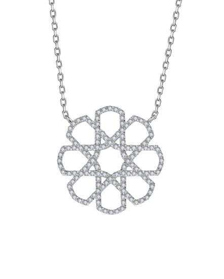 INTER LINKED STYLE DIAMOND NECKLACE (TN856)