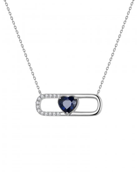 OPEN BAR SAPPHIRE DIAMOND NECKLACE (TN867)