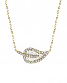 LEAF STYLE BAGUETTE DIAMOND NECKLACE (TN877)