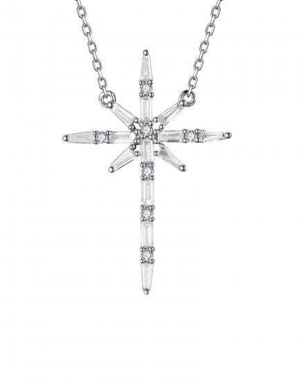 NORTH STAR STYLE DIAMOND NECKLACE (TN882)