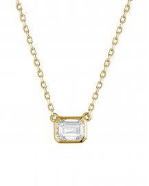 EMERALD CUT DIAMOND NECKLACE (TN885)