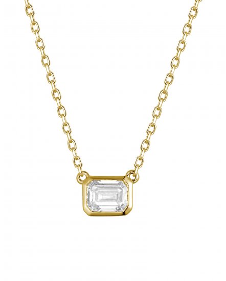 EMERALD CUT DIAMOND NECKLACE (TN885)
