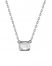 EMERALD CUT DIAMOND NECKLACE (TN885)