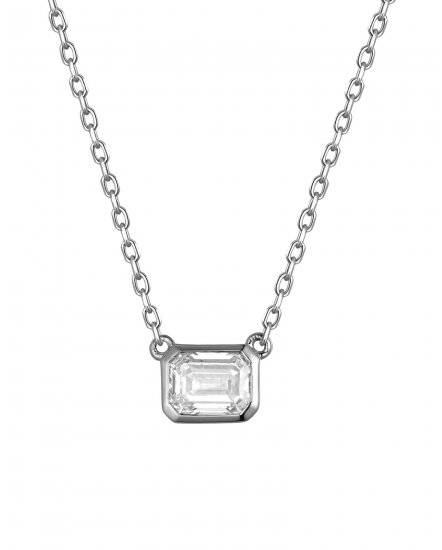 EMERALD CUT DIAMOND NECKLACE (TN885)