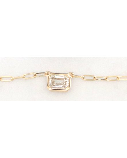 EMERALD CUT DIAMOND NECKLACE (TN885)