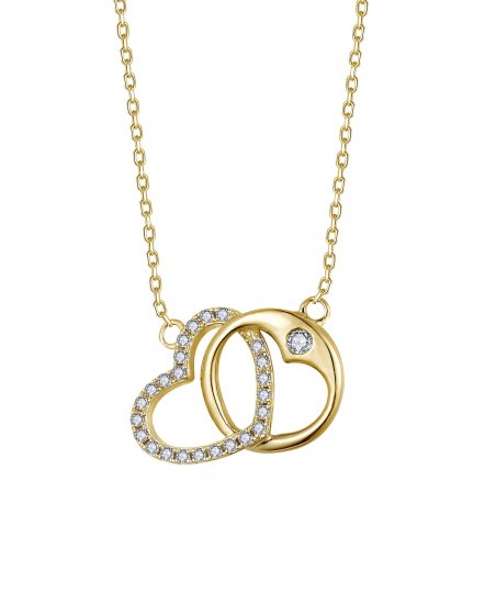 HEART SHAPE INTER LINKED DIAMOND NECKLACE (TN890)