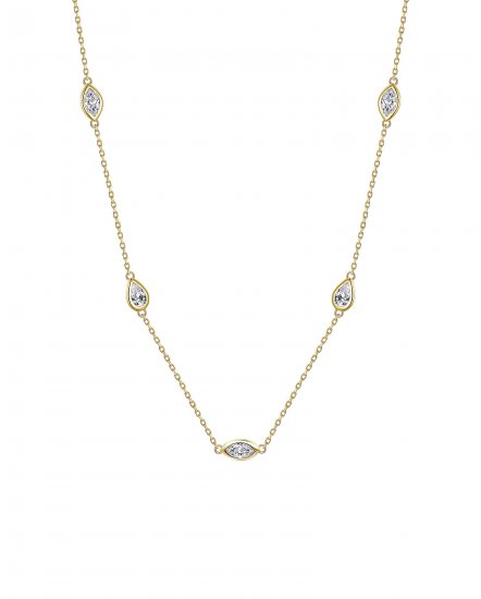 MARQUISE PEAR DIAMOND BY THE YARD NECKLACE (TN899)