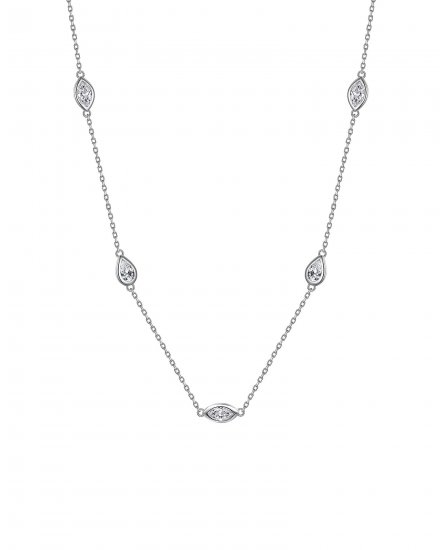 MARQUISE PEAR DIAMOND BY THE YARD NECKLACE (TN899)