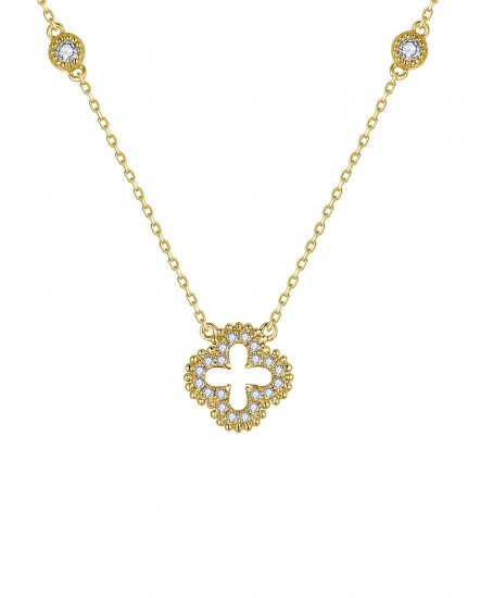 CLOVER STYLE DIAMOND NECKLACE (TN915)