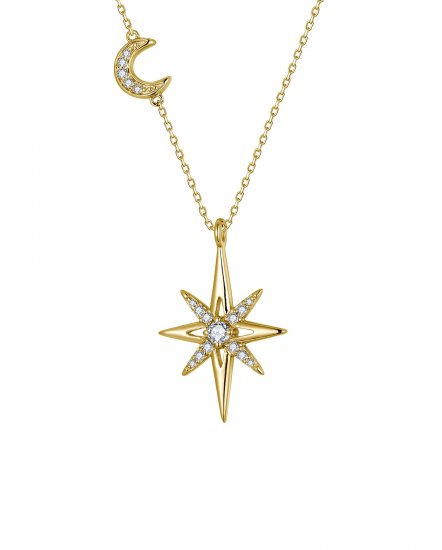 NORTH STAR STYLE DIAMOND NECKLACE (TN920)