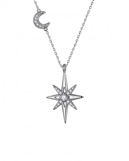 NORTH STAR STYLE DIAMOND NECKLACE (TN920)