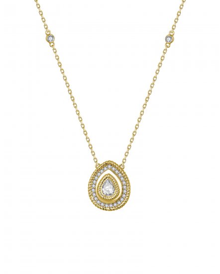 PEAR DIAMOND NECKLACE (TN921)