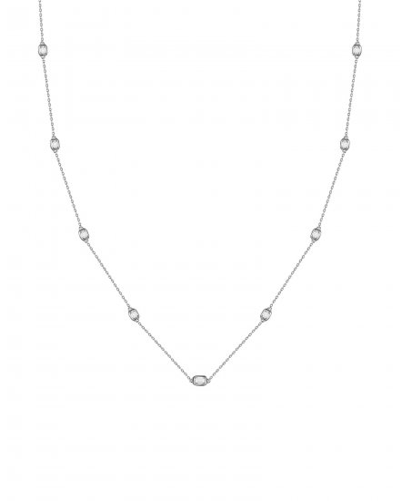 EMERALD CUT DIAMOND BY THE YARD NECKLACE (TN969)
