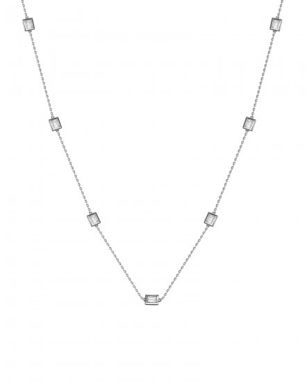 BAGUETTE DIAMOND BY THE YARD NECKLACE (TN982)