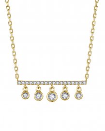 BAR STYLE DIAMOND DANGLE NECKLACE (TN991)