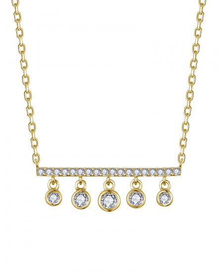 BAR STYLE DIAMOND DANGLE NECKLACE (TN991)