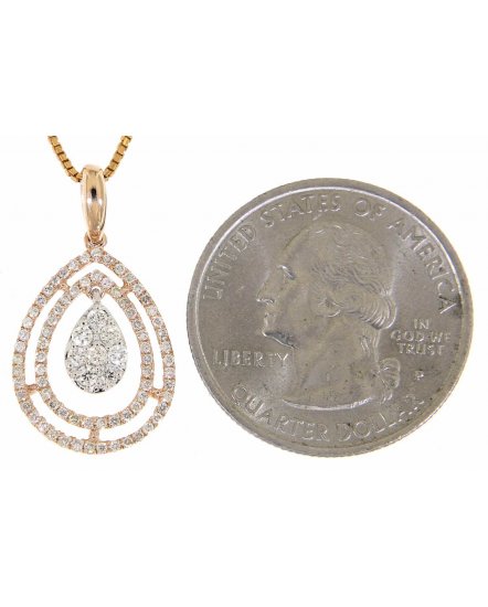 PEAR STYLE DIAMOND PENDANT (TP1030)