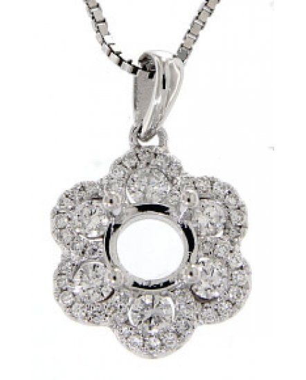 SEMI MOUNT DIAMOND PENDANT (TP1044)