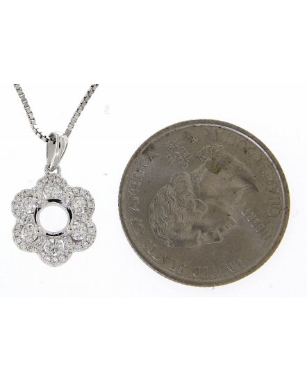 SEMI MOUNT DIAMOND PENDANT (TP1044)