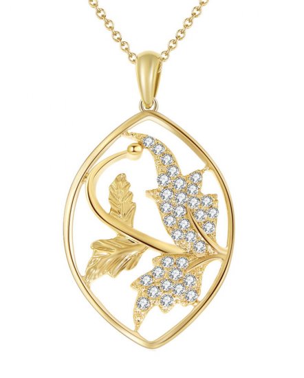 MARQUISE LEAF STYLE DIAMOND PENDANT (TP1060)