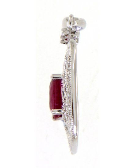 OVAL COLORED STONE DIAMOND PENDANT (TP1080)