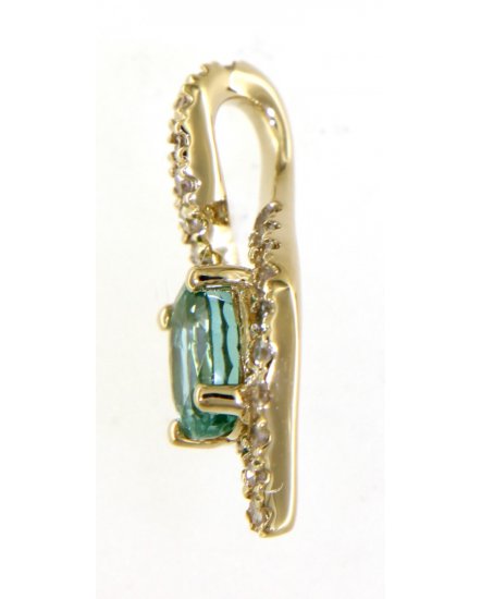 OVAL EMERALD  DIAMOND PENDANT (TP1129)