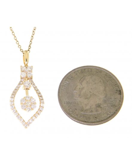 LEAF STYLE DIAMOND PENDANT (TP1135)